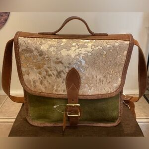 One of a Kind Custom Genuine Leather Crossbody Bag
